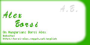 alex borsi business card